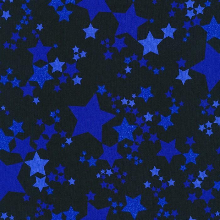 RK Wishwell: Spangled WELM-21219-9 NAVY - Cotton Fabric