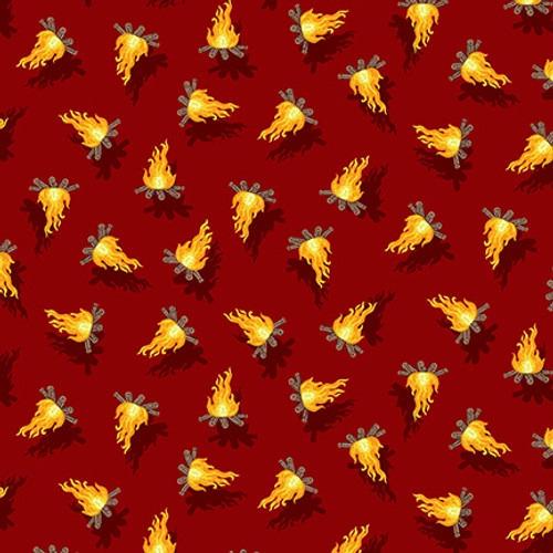 STUDIO E Beneath the Stars 6842-84 Flame Red - Cotton Fabric