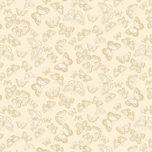 STUDIO E Cream & Sugar IX 5104-44 Beige Butterflies - Cotton Fabric