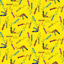STUDIO E It's Elementary 6304-44 Yellow - Cotton Fabric
