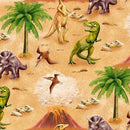 STUDIO E March of the Dinosaurs 6078-33 TAN - Cotton Fabric