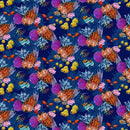 STUDIO E Reef Life 5747-77 Navy - Cotton Fabric