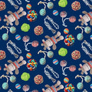 STUDIO E Trendy Pups 6893-77 Navy - Cotton Fabric
