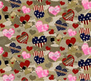 SYK Homefront Girl Camo Heart - 10433  - Cotton Fabric