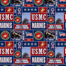 SYK Military Marines Print  Fleece - 012M - Fleece Fabric