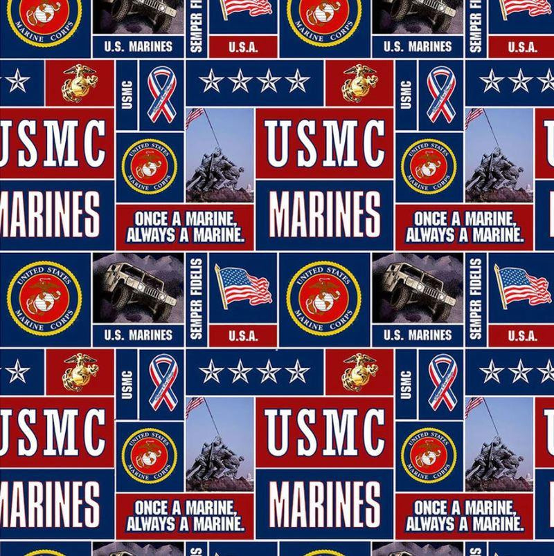 SYK Military Marines Print  Fleece - 012M
