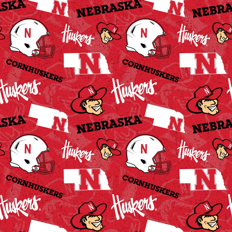 SYK NCAA Nebraska Team Fabrics NE1178 - Cotton Fabric