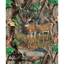 SYK Real Tree Buck & Doe Quilt Panel 9903 - Cotton Fabric