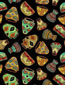 TT African Women KENTA-CD1641-BLACK - Cotton Fabric