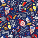 TT Barbecue Tools & Accesories CD1997-NAVY - Cotton Fabric
