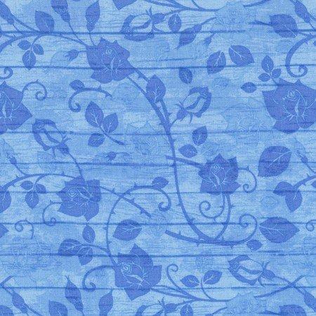 TT Bohemian Blues C5774-AQUA  - Cotton Fabric