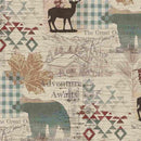 TT Cabin Adventure Animal Print NATURE-CD1697-NATURAL - Cotton Fabric