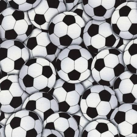 TT Cheer Squad Soccer Balls GAIL-C4820-WHITE - Cotton Fabric
