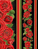 TT Gilded Rose CM1250-BLACK - Cotton Metallic Fabric
