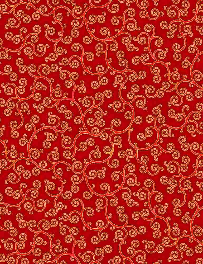 TT Gilded Rose CM1320-RED - Cotton Fabric