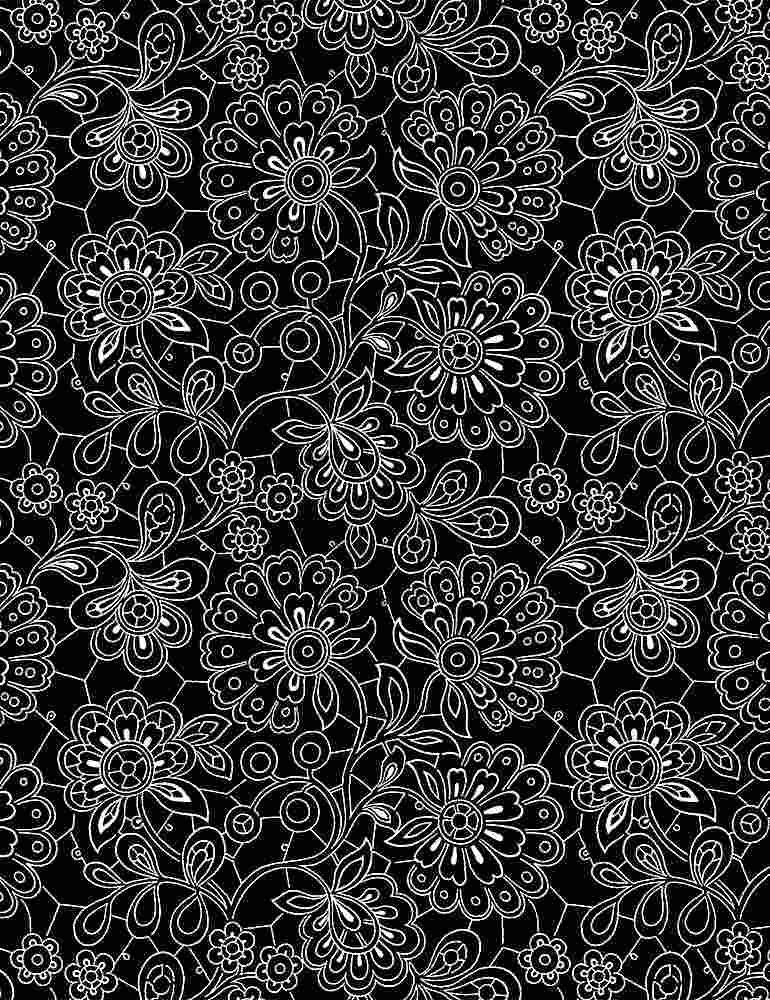 TT Inked C8734-BLACK - Cotton Fabric