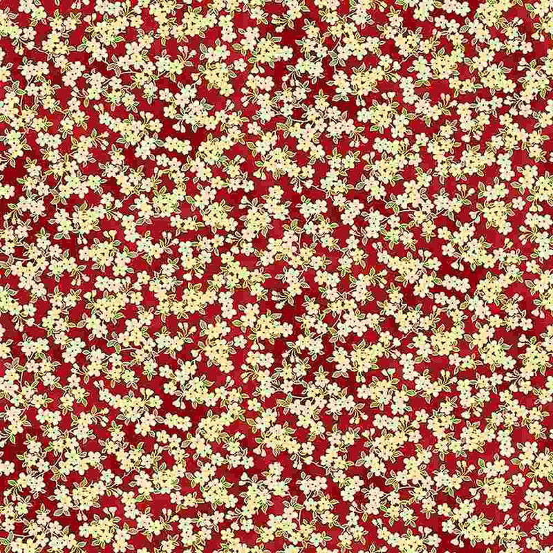 TT Kyoto Garden CM1673-RED - Cotton Fabric