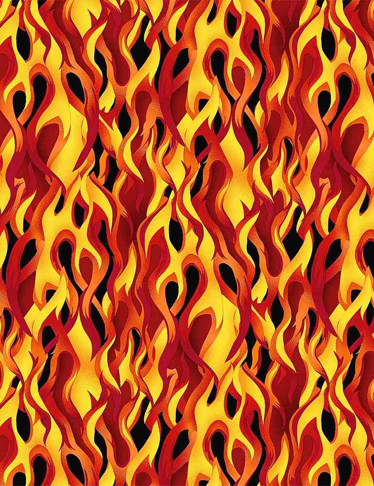 TT Motorcycle Flames GAIL-C7950-FLAME - Cotton Fabric