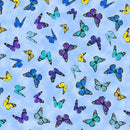TT Pansy Paradise CD1895-BLUE - Cotton Fabric