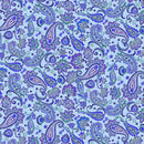 TT Pansy Paradise CD1896-BLUE - Cotton Fabric