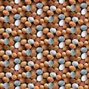 TT Spring Chicken Eggs - CD2744-BLACK - Cotton Fabric