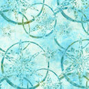 TT Tonga Mini Sage Batiks Sonic Stars and Rings - B8788-SEAFOAM - Cotton Fabric