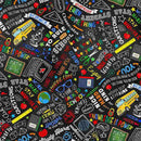TT Too Cool For School CD1684-BLACK - Cotton Fabric