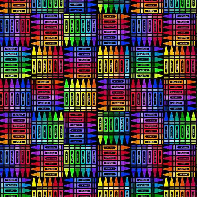TT Too Cool For School CD1687-BLACK - Cotton Fabric