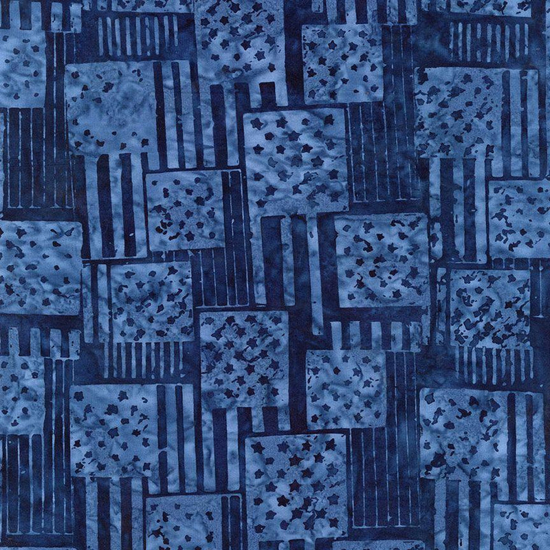 TT Valor Batiks B1986-BLUE - Cotton Fabric