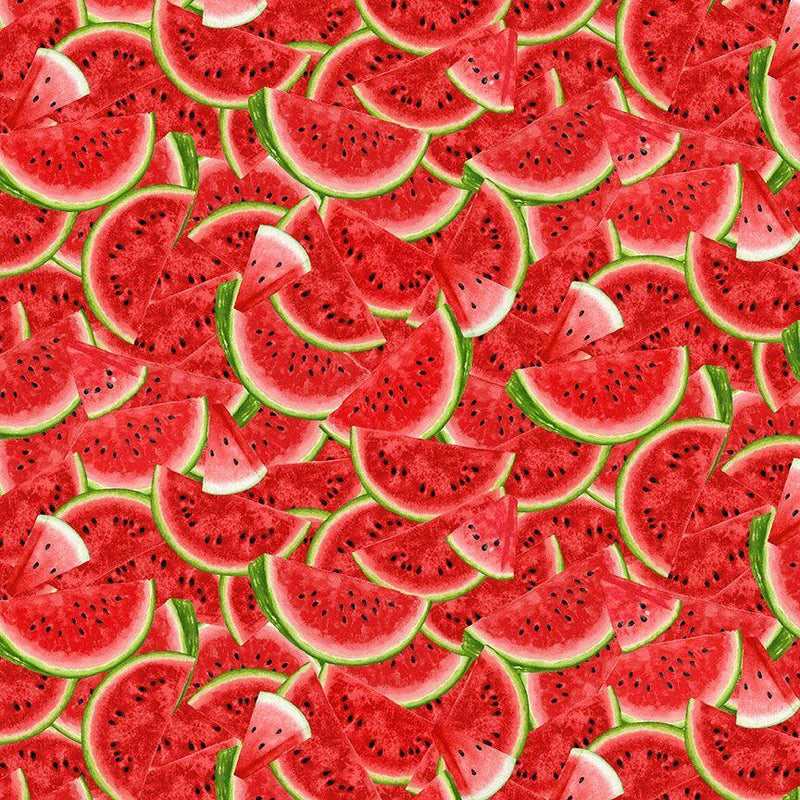TT Watermelon Party - Packed Watermelon Slices CD1922-MULTI - Cotton Fabric