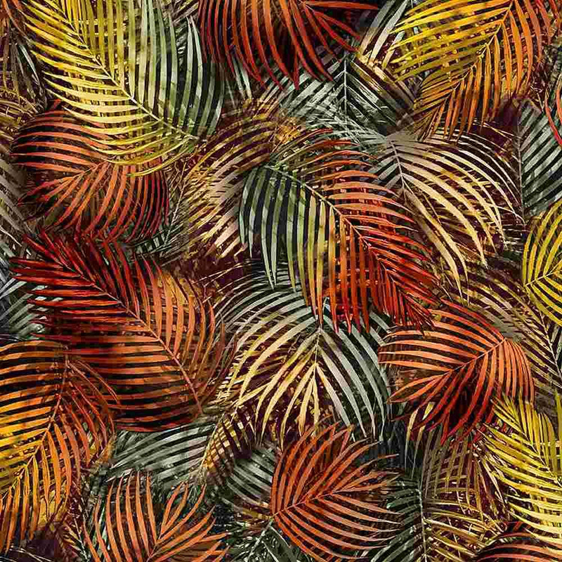 TT Wild at Heart - Tropical Forest Leaves WILD-CD1636-MULTI  - Cotton Fabric