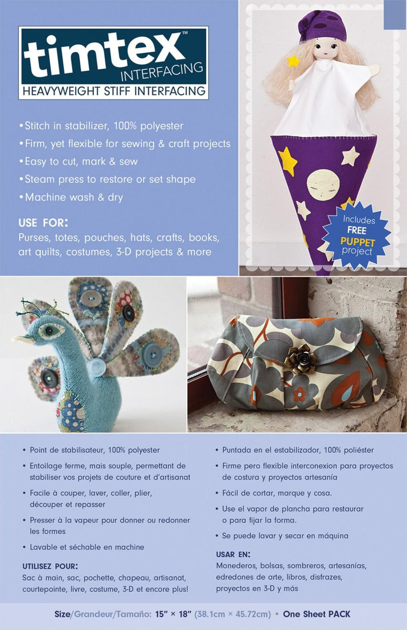 Timtex Heavyweight Stiff  Interfacing - 20117 - Pellon and Fusibles