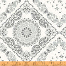 WHM 108" Quilt Back - Bandana 53188W-3 White - Cotton Fabric