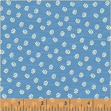 WHM A Stitch in Time, 51514-2 Blue - Cotton Fabric