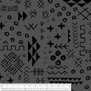 WHM Baum Winter Fleece Terra 52780-1 Dark Grey - Fleece Fabric