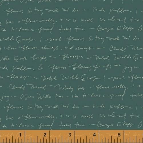 WHM Botany 50344-4 Teal - Cotton Fabric