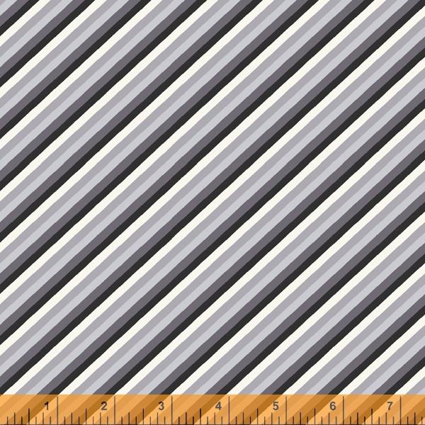 WHM Discover Stripe - 52629-3 Grey - Cotton Fabric