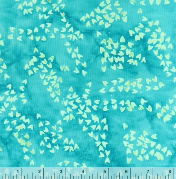 WHM Emma - 2078Q-X Cyan - Cotton Batik Fabric