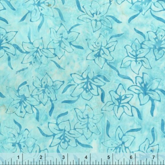 WHM Emma - 838Q-3 Aqua - Cotton Batik Fabric