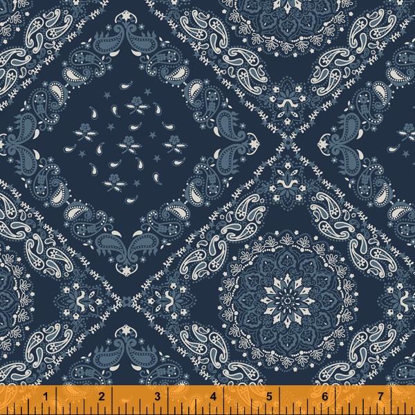 WHM Hudson 52198A-2 Navy - Cotton Fabric
