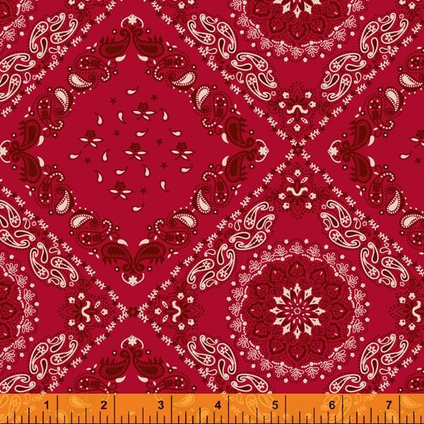 WHM Hudson 52198A-5 Red - Cotton Fabric