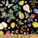 WHM Just Fruit 53311-2 Black - Cotton Fabric