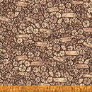 WHM Lumber Jack & Jane 52471-7 Brown - Cotton Fabric