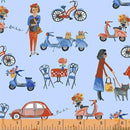 WHM Ooh La La 51488-1 Blue - Cotton Fabric