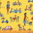 WHM Ooh La La 51488-2 Yellow - Cotton Fabric