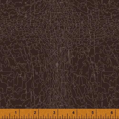 WHM Pottery 51577-7 Brown - Cotton Fabric