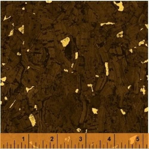 WHM Recorked 50992M-3 Brown - Cotton Fabric