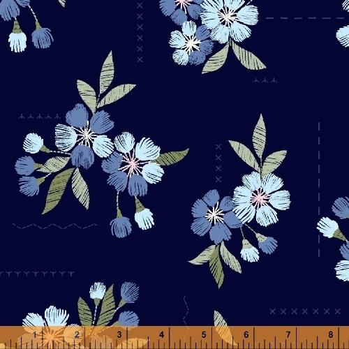WHM Serenade 51227-1 Dark Blue - Cotton Fabric