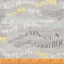 WHM Smitten with Spring 50080-2 Gray - Cotton Fabric