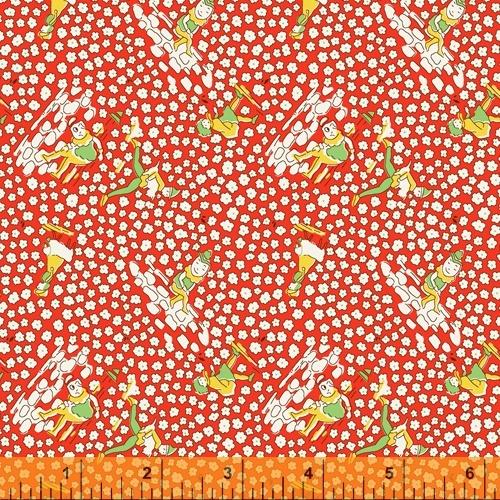 WHM Storybook 51977-1 Red - Cotton Fabric